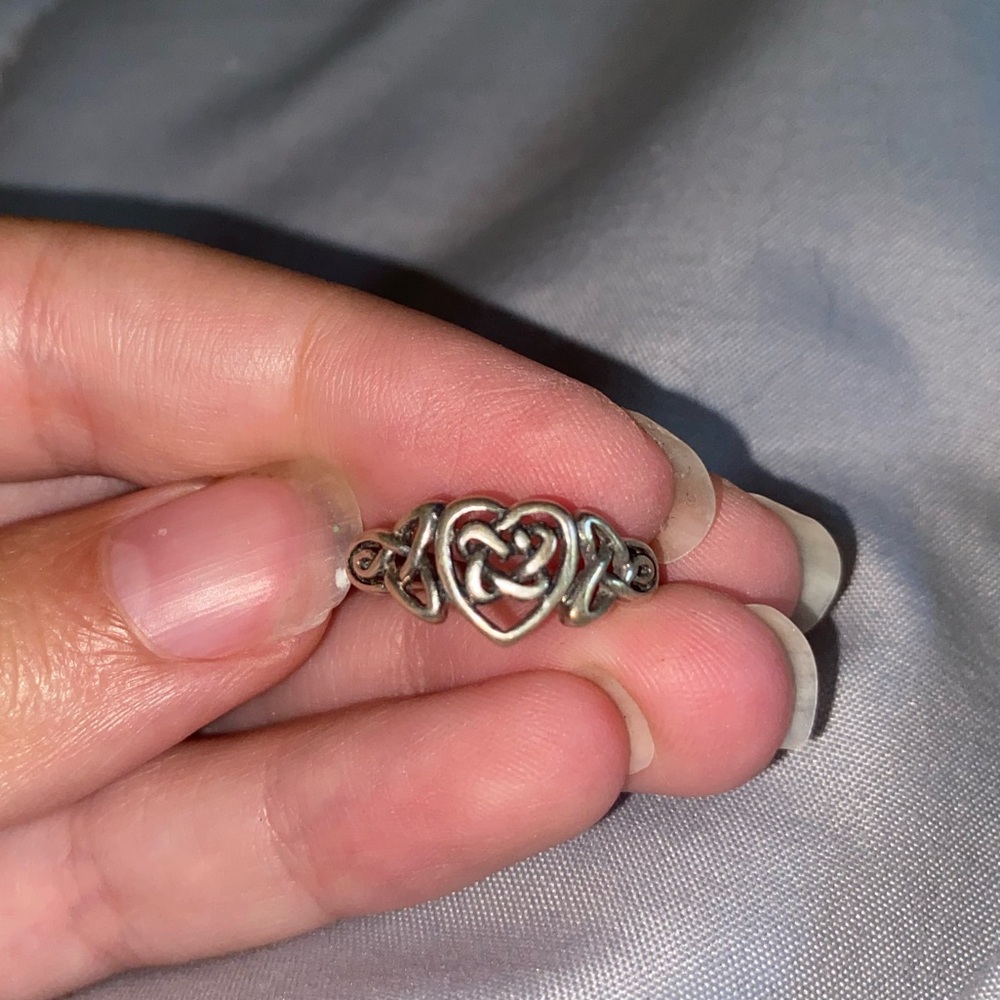 Silver Celtic Knot Heart Ring